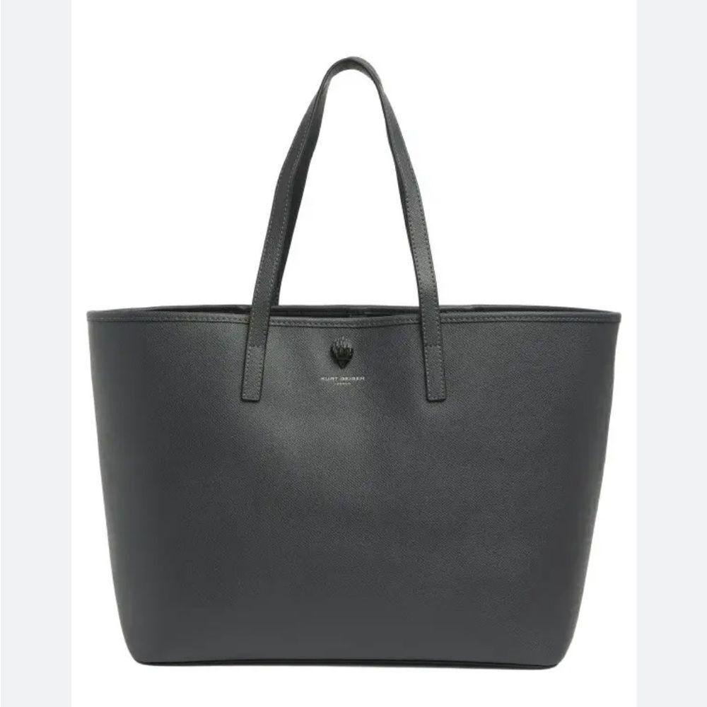 Kurt Geiger Richmond Shopper Gray Leather Tote Bag